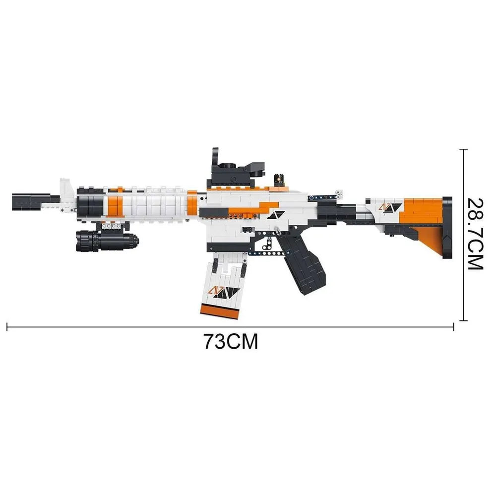 KLOCKI PROJEKTANT MONTAŻ BROŃ M4A4 AZIMOV (1388 CZĘŚCI) CS:GO DLA CHŁOPAKA