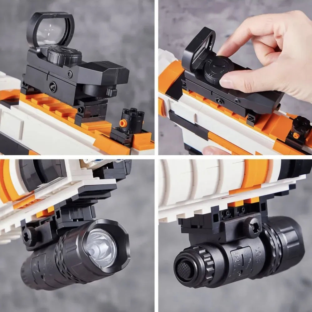 KLOCKI PROJEKTANT MONTAŻ BROŃ M4A4 AZIMOV (1388 CZĘŚCI) CS:GO DLA CHŁOPAKA