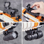 KLOCKI PROJEKTANT MONTAŻ BROŃ M4A4 AZIMOV (1388 CZĘŚCI) CS:GO DLA CHŁOPAKA