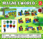 MAGNETYCZNY KONSTRUKTOR "MINECRAFT WORLD" (66 ELEMENTÓW) — ZBUDUJ SWÓJ NIEPOWTARZALNY PIKSELOWY ŚWIAT