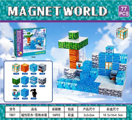 KONSTRUKTOR MAGNETYCZNY "MINECRAFT: DOMEK ŚNIEŻNY" (77 ELEMENTÓW) – SKORYGOWANA WERSJA
