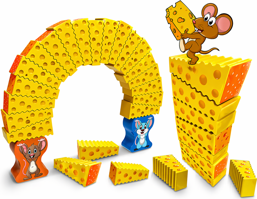 GRA ZRĘCZNOŚCIOWA CHEESE STACK GAME BALANSOWANIE SERA DLA DZIECI ZABAWKI
