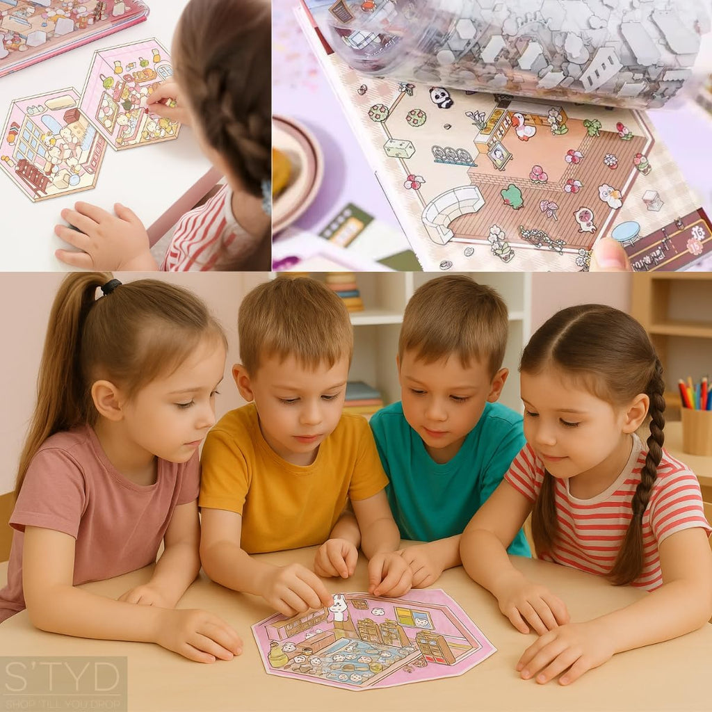 ZRÓB TO SAM WYKLEJANKA ANTYSTRESOWA KAPIBARA DREAM HOUSE NAKLEJKI DIY