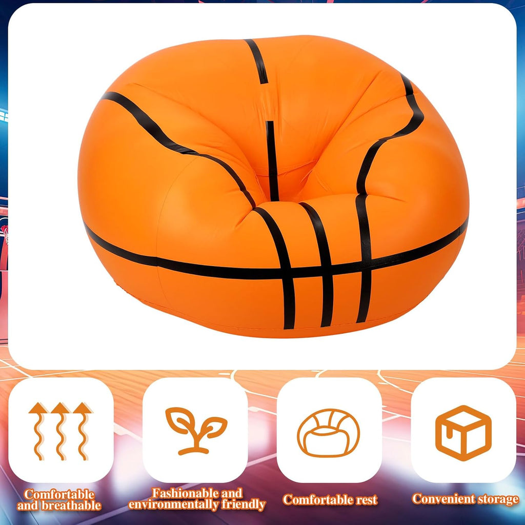 FOTEL DMUCHANY PIŁKA NOŻNA KOSZYKÓWKA SOFA PVC DO OGRODU NA PLAŻĘ