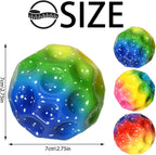 PIŁKA SKACZĄCA MOON BALL SUPER BOUNCE RAINBOW ANTYSTRESOWA LOSOWY ZABAWKA