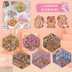 ZRÓB TO SAM WYKLEJANKA ANTYSTRESOWA KAPIBARA DREAM HOUSE NAKLEJKI DIY