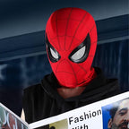 MASKA SPIDER-MAN Z PODŚWIETLENIEM OCZU RUCHOME ELEMENTY ZAMEK LED