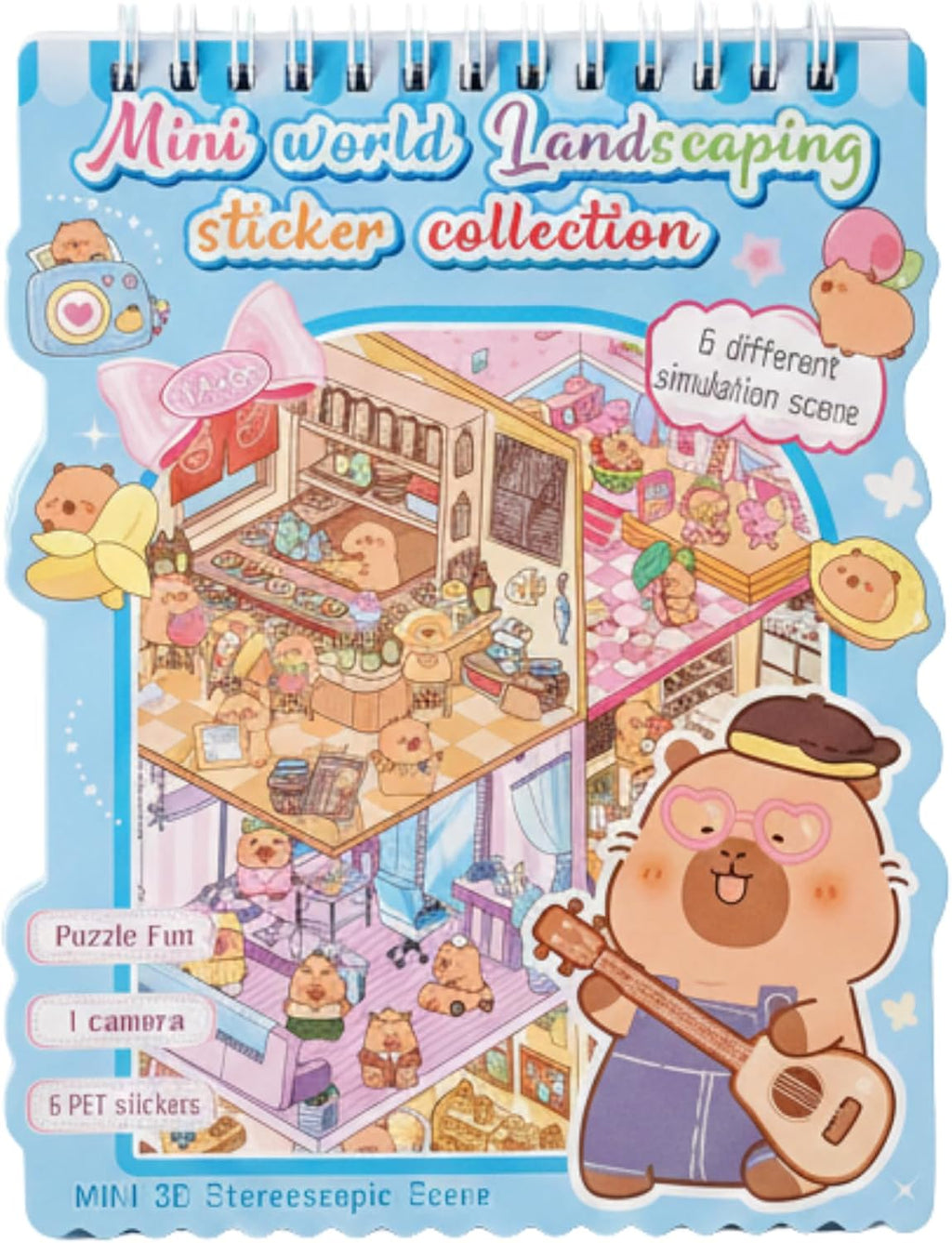 ZRÓB TO SAM WYKLEJANKA ANTYSTRESOWA KAPIBARA DREAM HOUSE NAKLEJKI DIY