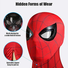 MASKA SPIDER-MAN Z PODŚWIETLENIEM OCZU RUCHOME ELEMENTY ZAMEK LED