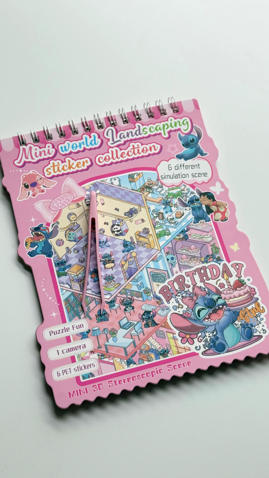 ALBUM Z NAKLEJKAMI WYKLEJANKA ANTYSTRESOWA 3D ROOMBOX STICKERS