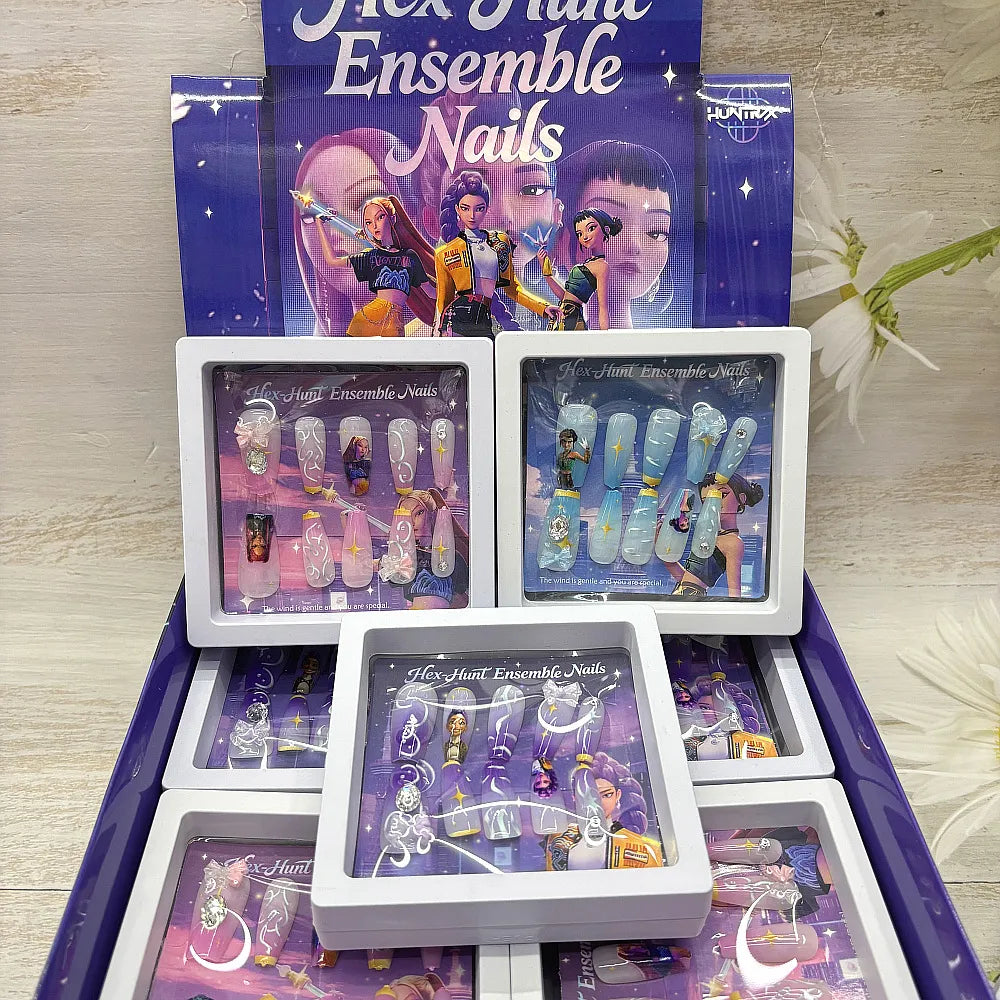 ZESTAW SZTUCZNYCH PAZNOKCI HEX-HUNT ENSEMBLE NAILS ŁOWCY DEMONÓW