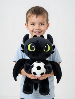 DUŻA MASKOTKA SMOK BEZZĘBNY 60 CM Z OGONEM PLUSZOWY DRAGON PREZENT