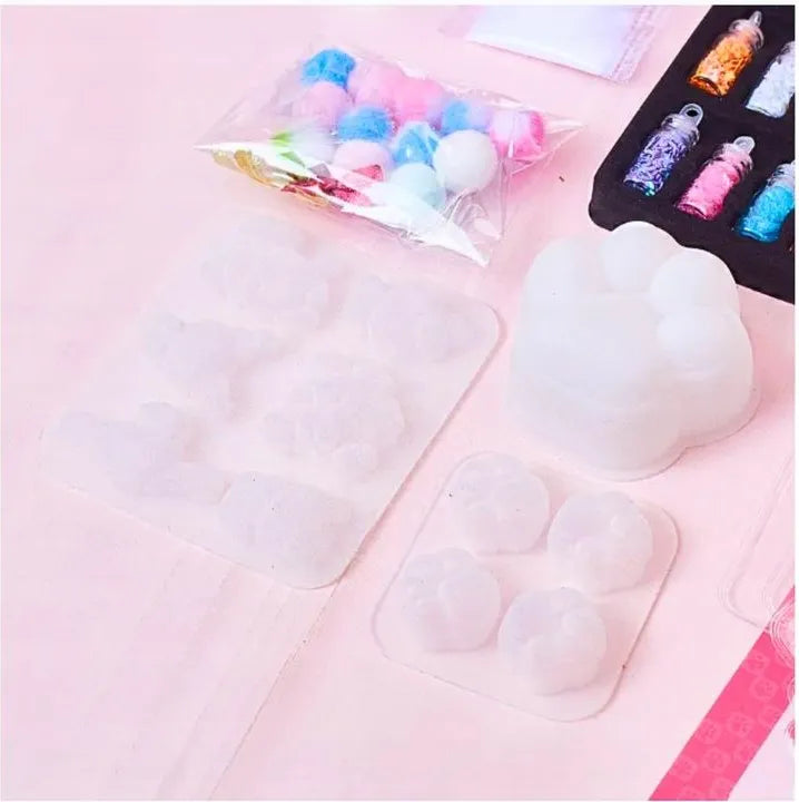 DIY ZESTAW DO TWORZENIA TABA ŁAPEK DLA DZIECI ZRÓB TO SAM SQUISHY ZABAWA