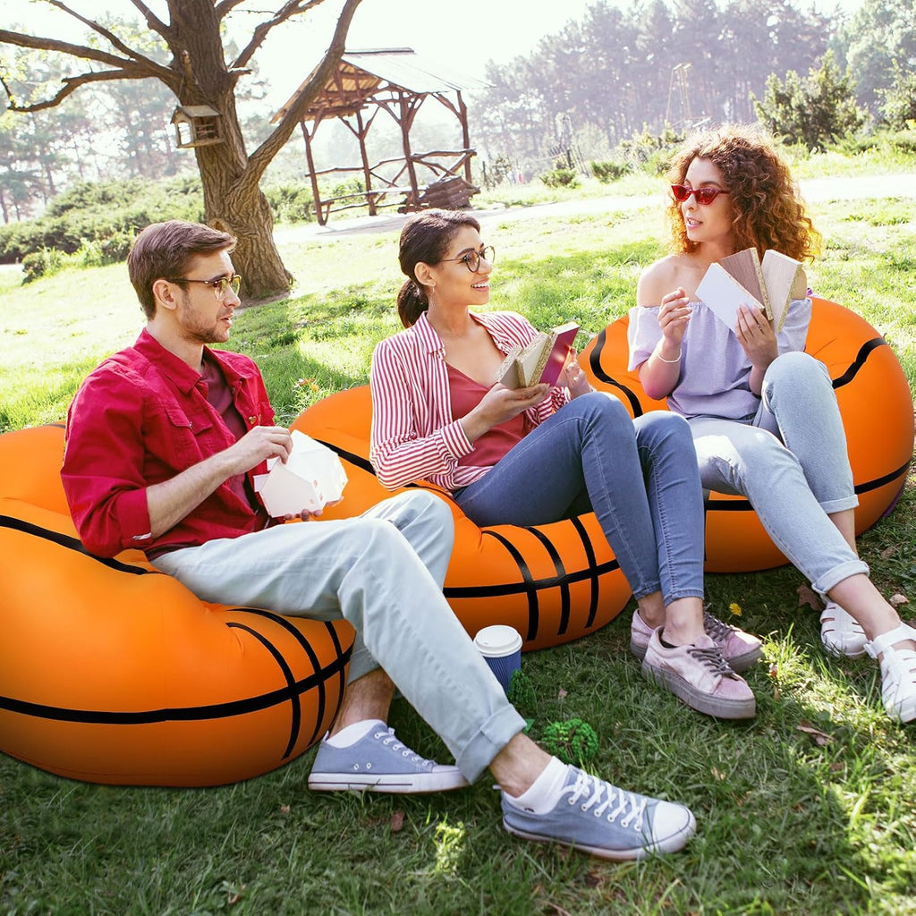 FOTEL DMUCHANY PIŁKA NOŻNA KOSZYKÓWKA SOFA PVC DO OGRODU NA PLAŻĘ