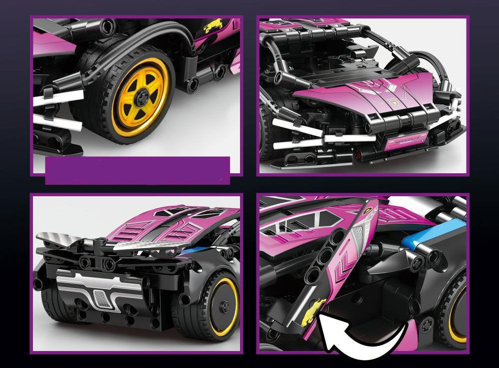 KLOCKI AUTO ZDALNIE STEROWANE SPEED CAR 304 EL. SAMOCHÓD LAMBORGINI