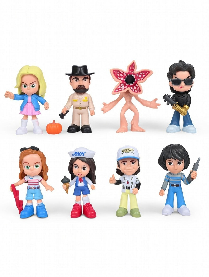 ZESTAW FIGUREK STRANGER THINGS INSPIROWANY SERIALOWYM 8 POSTACI DEMOGORGON