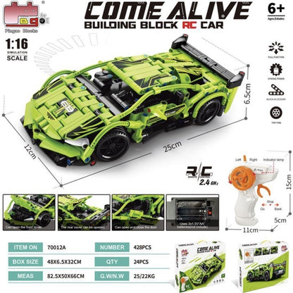 ZESTAW KONSTRUKCYJNY COME ALIVE RACING CAR SAMOCHÓD Z KLOCKÓW 428 + PILOT