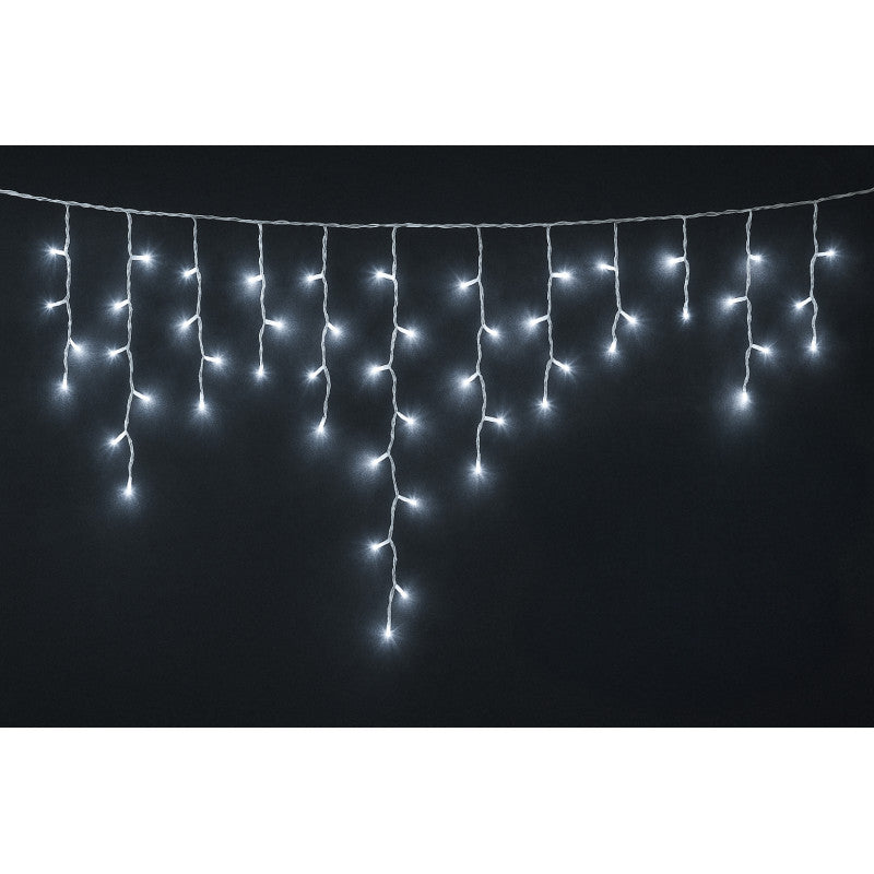 LAMPKI ZEWNĘTRZNE SOPLE 300/500 LED  ZIMNA BIEL + FLASH (20/25 M), GIRLANDA SOPLE, GIRLANDA SOPELKI, SOPLE LODU, KURTYNA SOPELKI