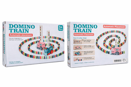 Pociąg Domino – automatyczny zestaw 100 klocków dla dzieci