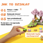 MINECRAFT KLOCKI MAGNETYCZNE PIXEL PORTAL 104 EL. KONSTRUKTOR DLA DZIECKA