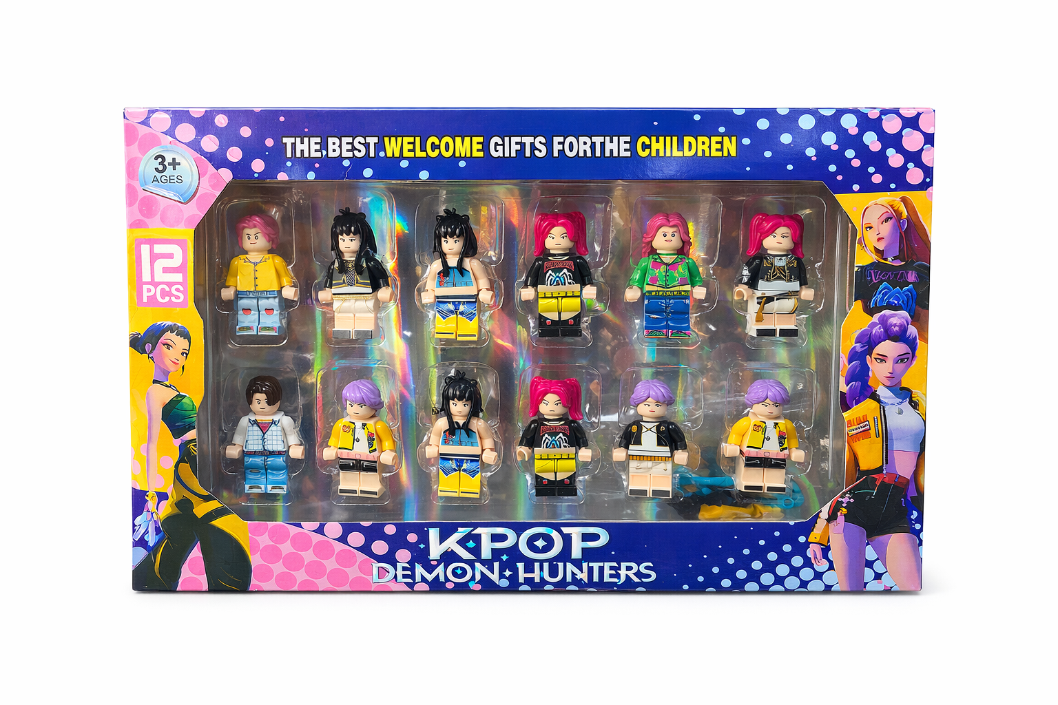 ZESTAW FIGUREK K-POP DEMON HUNTERS 12 KOLEKCJONERSKICH POSTACI K-POP