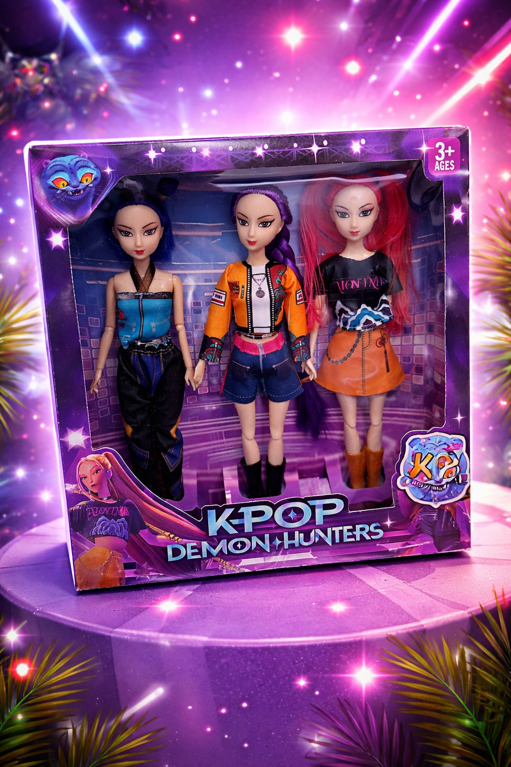 ZESTAW 3 LALEK K-POP DEMON HUNTERS ZABAWKA DLA DZIECI RUMI MIRA ZOEY 30 CM
