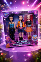ZESTAW 3 LALEK K-POP DEMON HUNTERS ZABAWKA DLA DZIECI RUMI MIRA ZOEY 30 CM