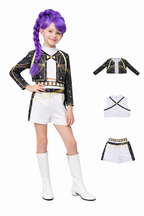 KOSTIUM KPOP DEMON HUNTERS ŁOWCZY DEMONÓW + PERUKA GRATIS DLA DZIECKA