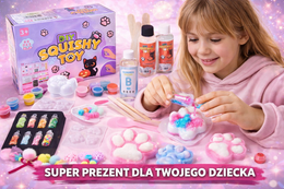 DIY ZESTAW DO TWORZENIA TABA ŁAPEK DLA DZIECI ZRÓB TO SAM SQUISHY ZABAWA