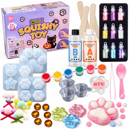 DIY ZESTAW DO TWORZENIA TABA ŁAPEK DLA DZIECI ZRÓB TO SAM SQUISHY ZABAWA