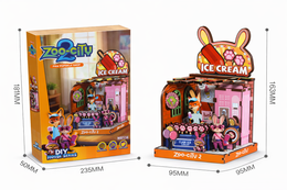 DIY 3D PUZZLE ZOO CITY DREWNIANE MINI SKLEPIK | 3 WERSJE DO WYBORU