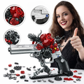 KLOCKI 631 EL GUNS & PETALS REWOLWER Z RÓŻAMI DIY 3D DO SKŁADANIA PREZENT
