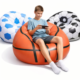 FOTEL DMUCHANY PIŁKA NOŻNA KOSZYKÓWKA SOFA PVC DO OGRODU NA PLAŻĘ