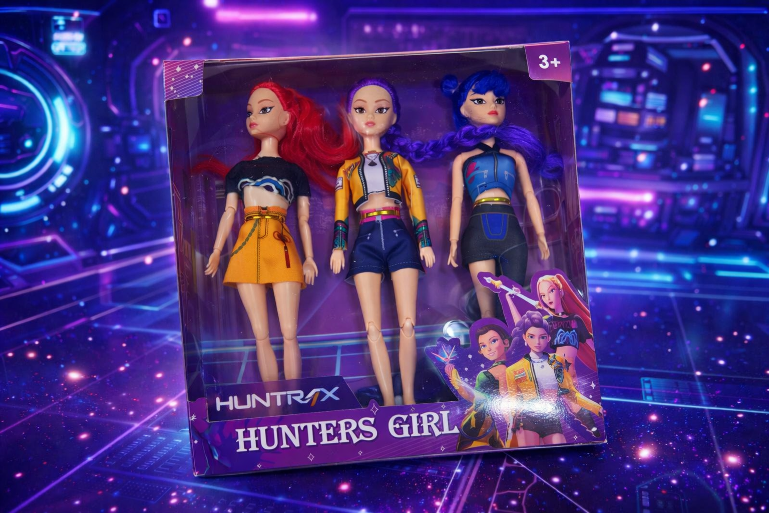 ZESTAW 3W1 KPOP DEMON HUNTERS LALKI 30CM + FIGURKI + KARTY KOLEKCJONERSKIE