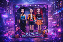 ZESTAW 2W1 KPOP DEMON HUNTERS LALKI 30 CM + NAKLEJKI 3D PREZENT DLA DZIECKA