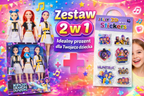 KPOP DEMON HUNTERS ZESTAW LALKI MUZYCZNE 30 CM + NAKLEJKI 3D 2W1