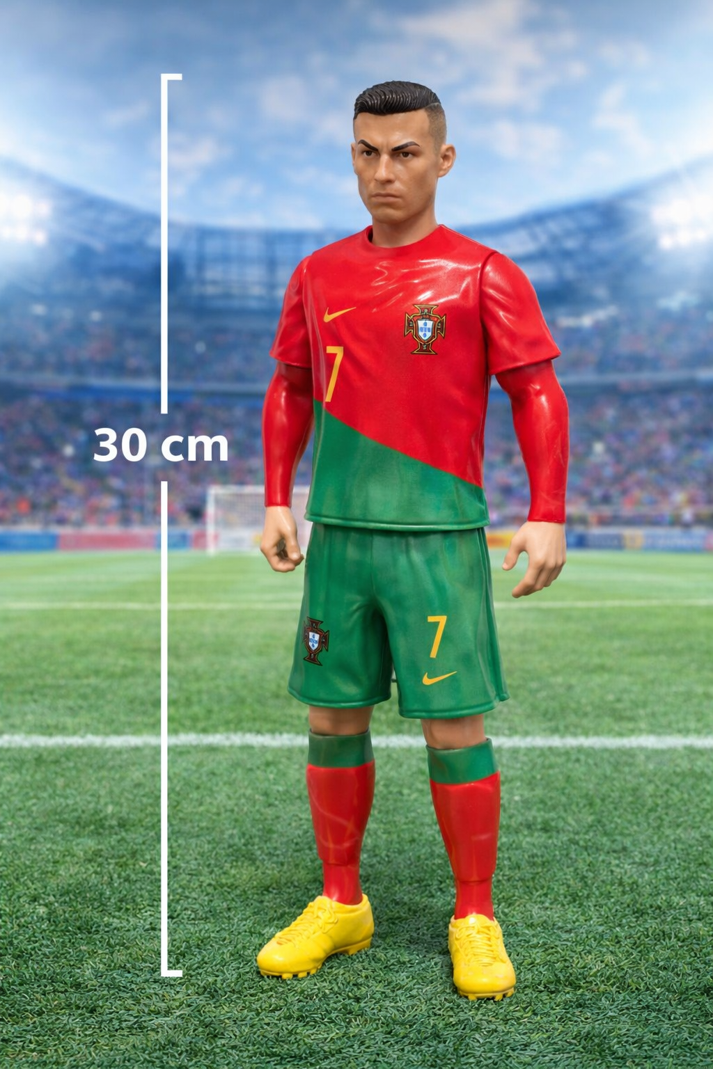 FIGURKA PIŁKARSKA CRISTIANO RONALDO 30 CM Z PODSTAWKĄ PREZENT DLA KIBICA