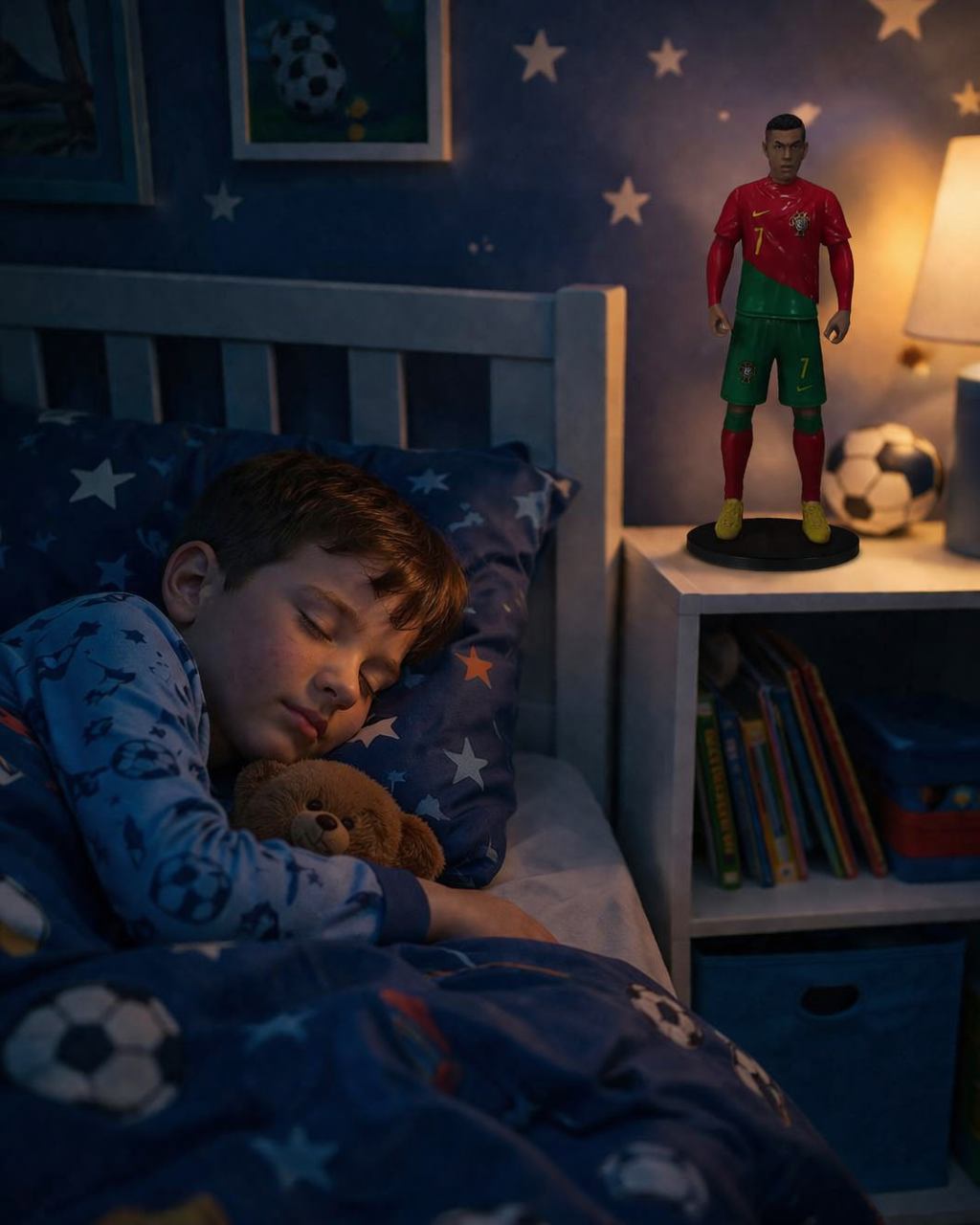 FIGURKA PIŁKARSKA CRISTIANO RONALDO 30 CM Z PODSTAWKĄ PREZENT DLA KIBICA