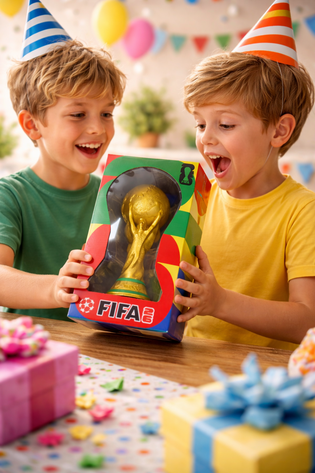 PUCHAR FIFA WORLD CUP FIGURKA TROFEUM 30 CM PREZENT DLA KIBICA PIŁKI NOŻNEJ