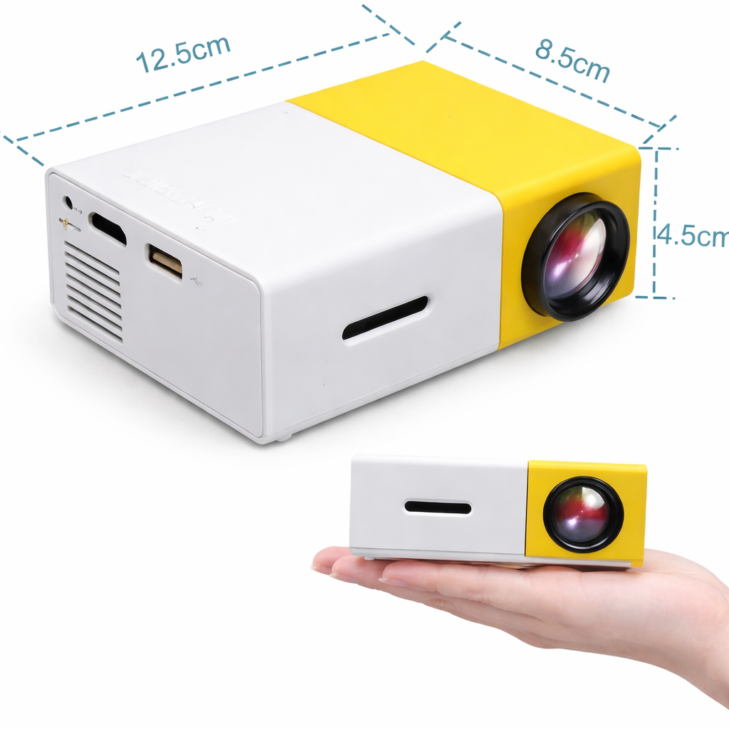 MINI PROJEKTOR LED YG300 PORTATYWNY MULTIMEDIALNY HDMI USB AV DO DOMU