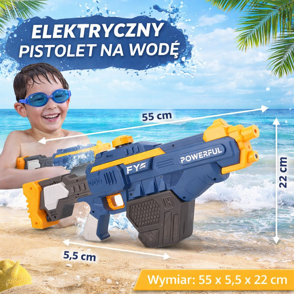 PISTOLET NA WODĘ WATER GUN 680 ML ZASIĘG 8-10 M ZABAWKA LETNIA DLA DZIECI
