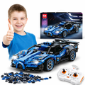KLOCKI AUTO ZDALNIE STEROWANE SPEED CAR NIEBIESKI 301 EL. ZABAWKI