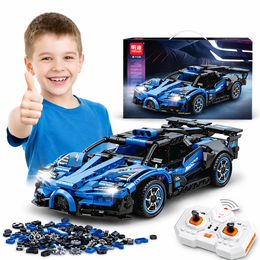 KLOCKI AUTO ZDALNIE STEROWANE SPEED CAR NIEBIESKI 301 EL. ZABAWKI