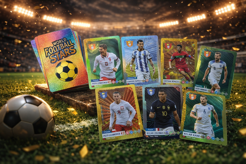 ZESTAW 4w1 WORLD FOOTBALL STARS 220 KART EDYCJA KOLEKCJONERSKA PIŁKARSKI