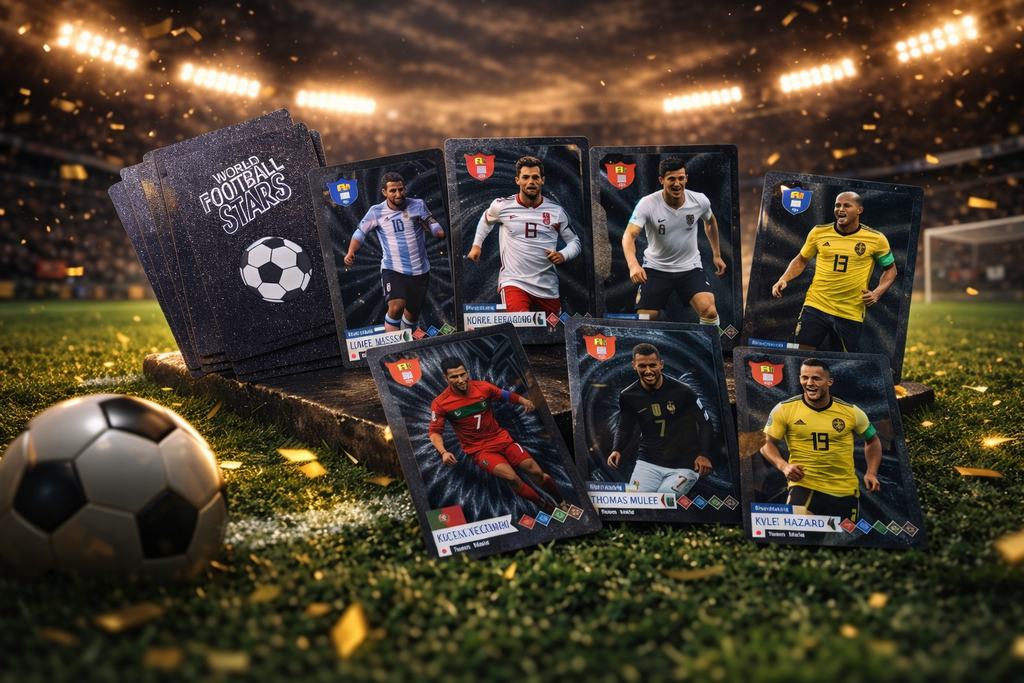 ZESTAW 4w1 WORLD FOOTBALL STARS 220 KART EDYCJA KOLEKCJONERSKA PIŁKARSKI