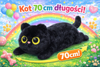 DUŻY PLUSZOWY KOTEK 70 CM MIĘKKA MASKOTKA DO PRZYTULANIA ZABAWKA PREZENT
