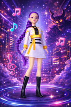 ZESTAW 3 LALEK ŚPIEWAJĄCYCH K-POP DEMON HUNTER RUMI MIRA ZOEY 30 CM PREZENT