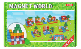 MAGNETYCZNY KONSTRUKTOR "MINECRAFT WORLD" (66 ELEMENTÓW) — ZBUDUJ SWÓJ NIEPOWTARZALNY PIKSELOWY ŚWIAT