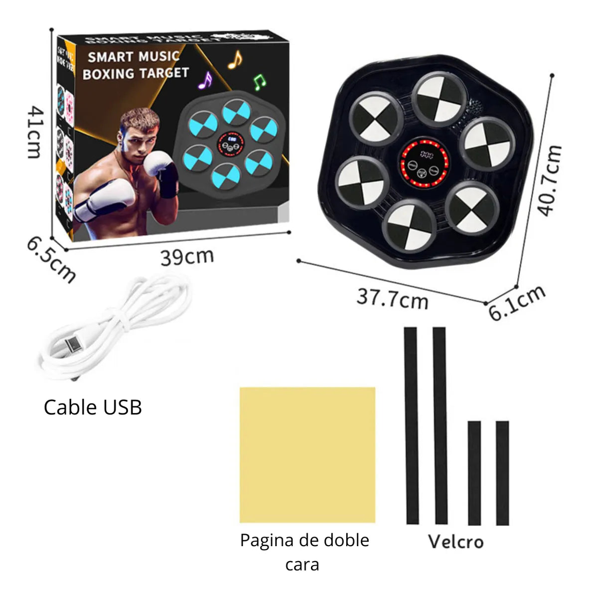 SMART MUSIC BOXING  MACHINE 40 CM — INTELIGENTNA MUZYCZNA TARCZA BOKSERSKA