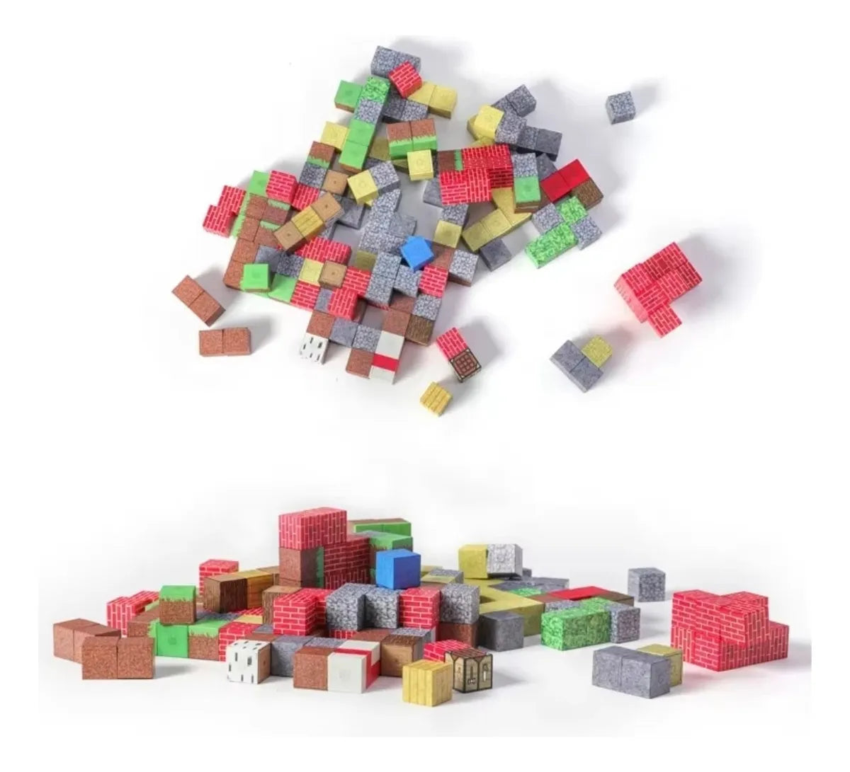 MAGNETYCZNY KONSTRUKTOR "MINECRAFT WORLD" (66 ELEMENTÓW) — ZBUDUJ SWÓJ NIEPOWTARZALNY PIKSELOWY ŚWIAT